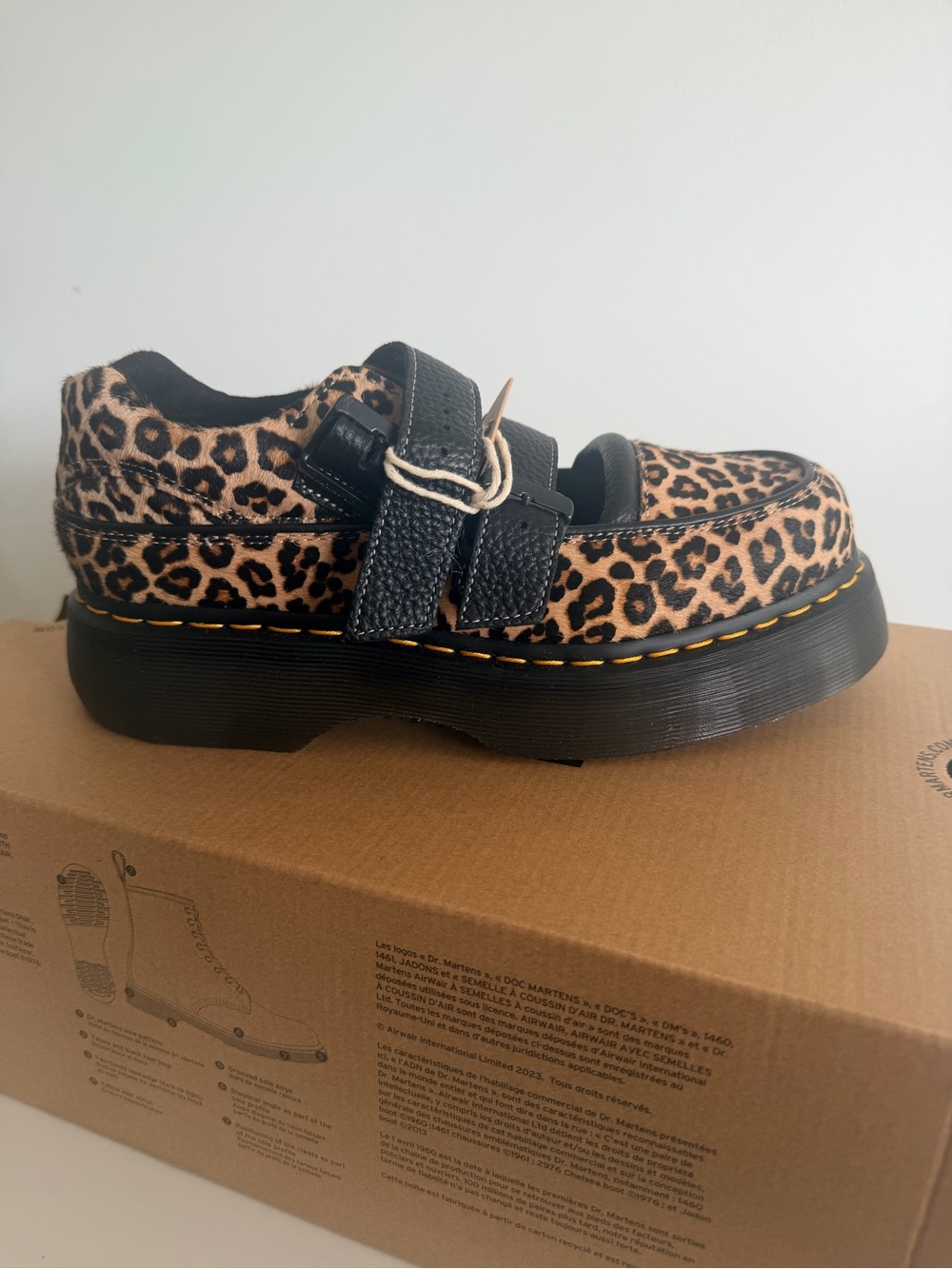 Dr Martens BUZZ LEOPARD MARY JANE SHOES Leopard size 9 - Picture 2 of 11